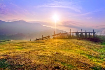 fence in the countryside