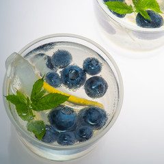 Blueberries summer lemonade