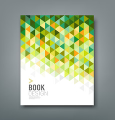 Cover report green triangle geometric pattern design