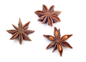 star anise  isolated on white background