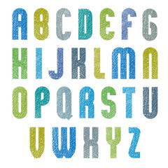 Retro style bold geometric rounded font