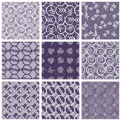 Monochrome violet retro style tiles.