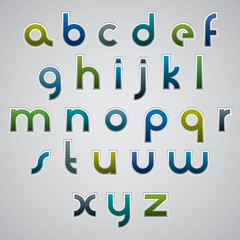 Geometric modern style digital letters alphabet.