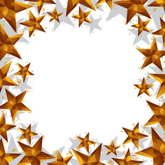 Stars border made in contemporary geometric style, vector