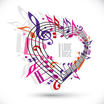 I love music template in red pink and violet colors.