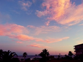 Colorful sunset at the beach