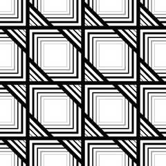 Seamless black and white pattern, vector geometric backdrop