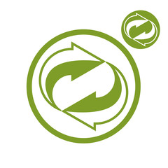 Reload refresh arrows loop vector icon isolated