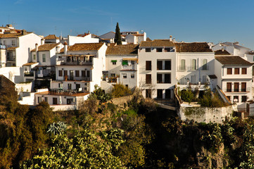 Obraz premium Houses on the Cliff in the town of Ronda in Andalusia