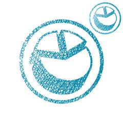 Chart graphics vector simple single color icon 