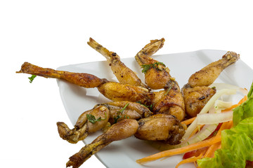 Grilled frog legs