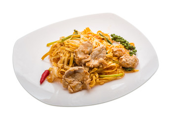 Fried noodles with pork