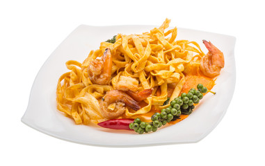 Fried noodles with shrimps