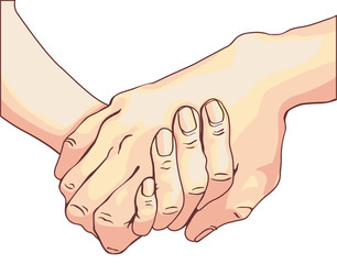 Handshake of two people