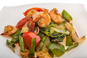 Seafood with vegetables