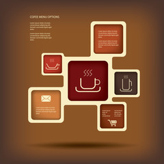 Coffee menu or infographics vector illustration