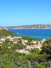 Fototapeta na wymiar Rocks and sea in La Maddalena archipelago, Spargi, Sardinia