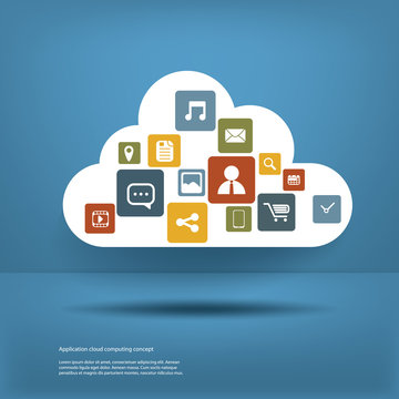 Cloud computing application concept