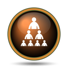 Fototapeta premium Organizational chart with people icon