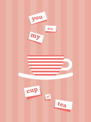 Romantic card vector illustration