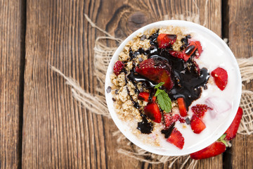 Fresh made Strawberry Yogurt