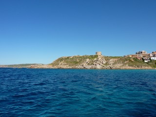Fototapeta na wymiar Torre Aragonese a Santa Teresa di Gallura, Sardegna
