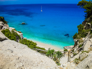 Scenic view of the beach of Cala Goloritzé, Sardinia, Italy
