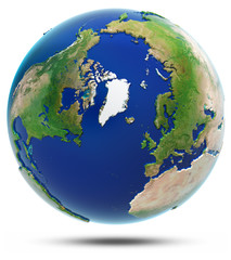 Earth north 3d map - Arctic © 1xpert