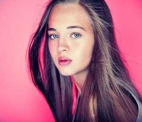 Beauty portrait of young teenage girl