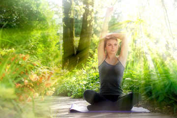 Young woman doing yoga