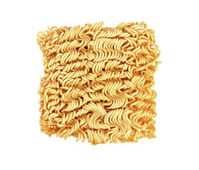 instant noodles isolated on white background