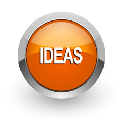 ideas orange glossy web icon