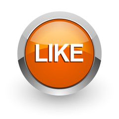 like orange glossy web icon