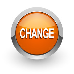 change orange glossy web icon