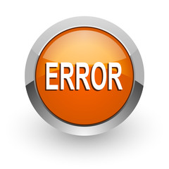 error orange glossy web icon