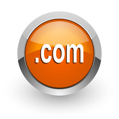 com orange glossy web icon