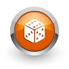 game orange glossy web icon