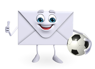 Mail Character with football