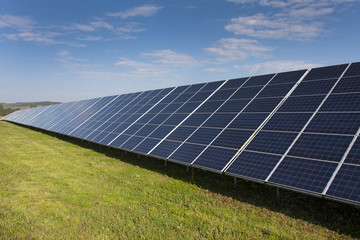 solar panels in a field