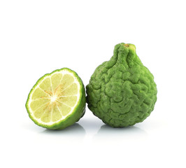 leech lime fruits isolated on white