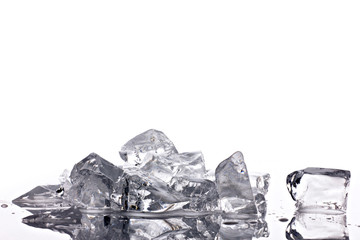 crushed translucent  ice