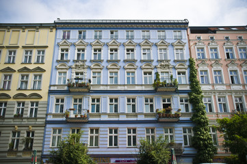 façades d'immeubles à Prenzlauer Berg, Berlin