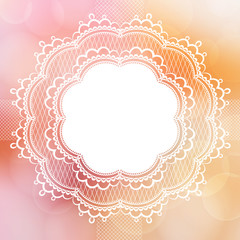 Pink vintage lace border