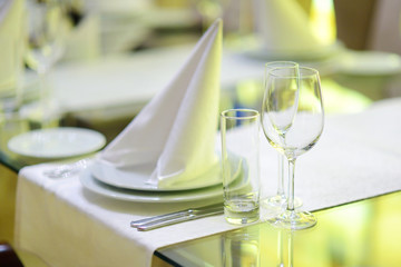 Table set for an event party