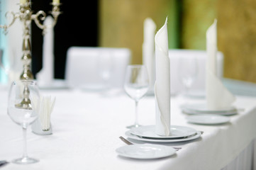 Table set for an event party