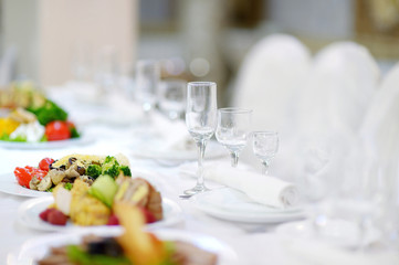 Table set for an event