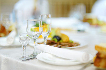 Table set for an event