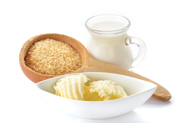 Burro zucchero di canna e latte