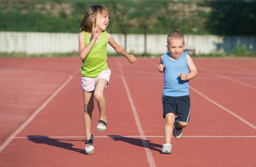Obraz premium children running