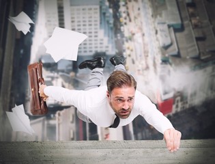 Businessman is going to fall